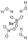 beryllium(+2) cation dinitrate trihydrate Struktur