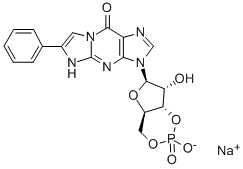 1,N-(2-フェニルエチレン)グアノシン3′,5′-りん酸 化学構造式