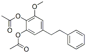 3-メトキシ-5-(2-フェニルエチル)-1,2-ベンゼンジオールジアセタート 化学構造式
