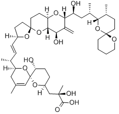 9,45-セコ-10-デメルカプト-9,10-ジデヒドロアカンチホリシン 化学構造式