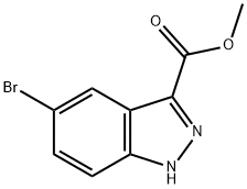 5-ブロモ-1H-インダゾール-3-カルボン酸メチル 化学構造式