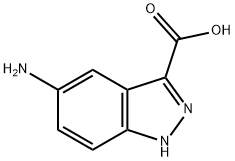 5-アミノ-1H-インダゾール-3-カルボン酸 化学構造式