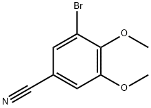 3-溴-4,5-二甲氧基苯甲腈 结构式