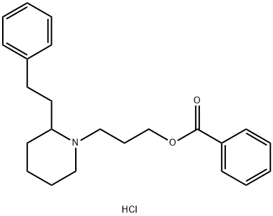 3-(2-phenethyl-1-piperidyl)propyl benzoate hydrochloride Structure