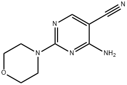 4-氨基-2-(4-吗啉基)-5-嘧啶甲腈, 78318-43-1, 结构式