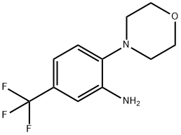 4-[2-アミノ-4-(トリフルオロメチル)フェニル]モルホリン 化学構造式