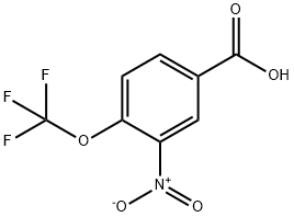 3-ニトロ-4-(トリフルオロメトキシ)安息香酸 化学構造式