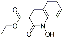 1,2,3,4-テトラヒドロ-1-ヒドロキシ-2-オキソ-3-キノリンカルボン酸エチル 化学構造式