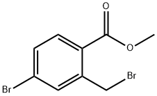 4-ブロモ-2-(ブロモメチル)安息香酸メチル 化学構造式