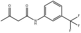 3-オキソ-N-[3-(トリフルオロメチル)フェニル]ブタンアミド 化学構造式