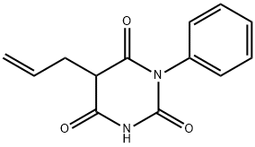 5-アリル-1-フェニルバルビツル酸 化学構造式