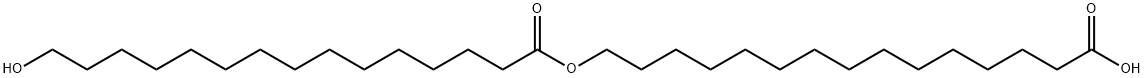 14-羧基十四烷基 15-羟基十五烷酸酯, 78651-85-1, 结构式