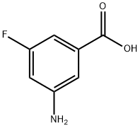 3-氨基-5-氟苯甲酸 结构式