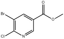 5-ブロモ-6-クロロニコチン酸メチル 化学構造式