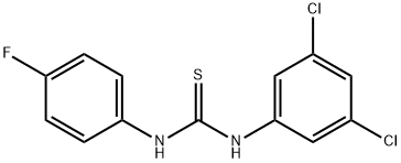 N-(3,5-ジクロロフェニル)-N'-(4-フルオロフェニル)チオ尿素 化学構造式