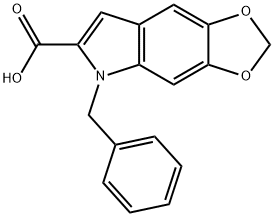5-BENZYL-5H-[1,3]DIOXOLO[4,5-F]INDOLE-6-CARBOXYLIC ACID Structure