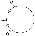 2-メチル-1,4-ジオキサシクロヘキサデカン-5,16-ジオン 化学構造式