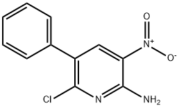 6-CHLORO-3-NITRO-5-PHENYL-PYRIDIN-2-YLAMINE Structure