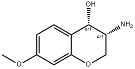2H-1-Benzopyran-4-ol,3-amino-3,4-dihydro-7-methoxy-,cis-(9CI) Structure