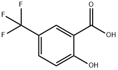 2-ヒドロキシ-5-(トリフルオロメチル)安息香酸 化学構造式