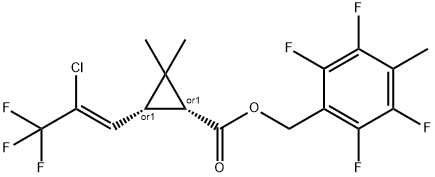 テフルトリン 化学構造式