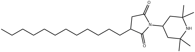 3-Dodecyl-1-(2,2,6,6-tetramethyl-4-piperidyl)pyrrolidine-2,5-dione Struktur
