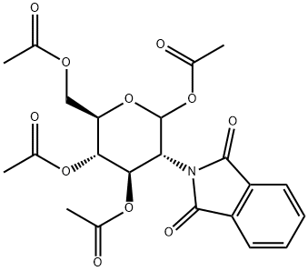 2-デオキシ-2-N-フタルイミド-1,3,4,6-テトラ-O-アセチル-D-グルコピラノース 化学構造式