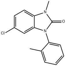 2H-Benzimidazol-2-one, 1,3-dihydro-5-chloro-3-(2-methylphenyl)-1-methy l- Structure
