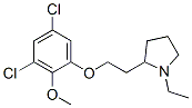 (-)-2-[2-(3,5-dichloro-2-methoxyphenoxy)ethyl]-1-ethylpyrrolidine Structure