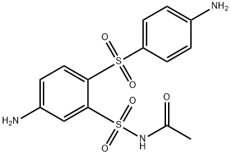 N-[5-amino-2-(4-aminophenyl)sulfonyl-phenyl]sulfonylacetamide 结构式