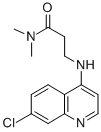 3-(7-クロロ-4-キノリルアミノ)-N,N-ジメチルプロピオンアミド 化学構造式