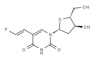 5-(2-fluorovinyl)-2'-deoxyuridine 结构式