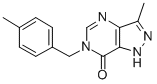 7H-Pyrazolo(4,3-d)pyrimidin-7-one, 1,6-dihydro-3-methyl-6-((4-methylph enyl)methyl)- Struktur