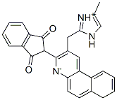 2-benzo[f]quinolin-3-yl-1H-indene-1,3(2H)-dione, mono[(4-methyl-1H-imidazolyl)methyl] derivative Structure