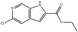 5-氯-6-氮杂吲哚-2-羧酸乙酯 结构式