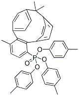Phosphoric acid, (1-methylethylidene)di-4,1-phenylene tetrakis (4-methylphenyl)ester Struktur