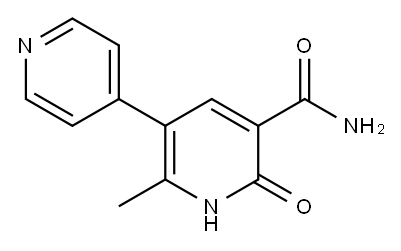 MILRINONE RELATED COMPOUND A (1,6-ジヒドロ-2-メチル-6-オキソ(3,4'-ビピリジン)-5-カルボキサミド) 化学構造式