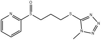 Pyridine, 2-((3-((1-methyl-1H-tetrazol-5-yl)thio)propyl)sulfinyl)- Structure