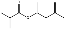 2-甲基-丙酸-1,3-二甲基-3-丁烯酯, 80118-06-5, 结构式