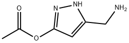 Pyrazol-3-ol,  5-(aminomethyl)-,  acetate  (ester)  (8CI) Structure