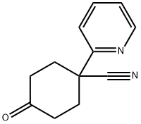4-氧代-1-(2-吡啶基)环己甲腈, 80139-11-3, 结构式