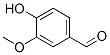 4-hydroxy-3-methoxy-benzaldehyde, 8014-42-4, 结构式