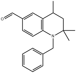 1-(苄基)-2,2,4-三甲基-3,4-二氢喹啉-6-甲醛, 80162-60-3, 结构式