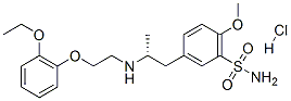 2-メトキシ-5-[2-[[2-(2-エトキシフェノキシ)エチル]アミノ]プロピル]ベンゼンスルホンアミド·塩酸塩 化学構造式