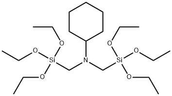 N,N-bis[(triethoxysilyl)methyl]cyclohexylamine Struktur