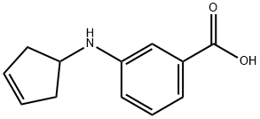 Benzoic acid, 3-(3-cyclopenten-1-ylamino)- (9CI) Structure