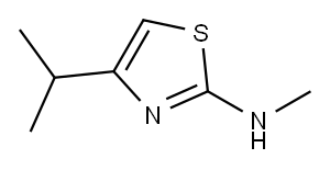 2-甲胺-4-异丙基噻唑, 80232-90-2, 结构式