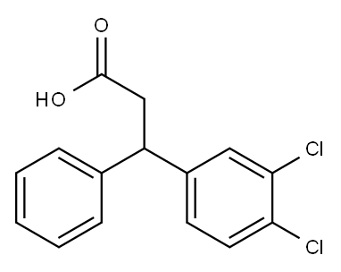 3-(3,4-dichlorophenyl)-3-phenylpropionic acid Structure