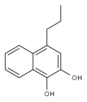 1,2-Naphthalenediol, 4-propyl- (9CI) Structure
