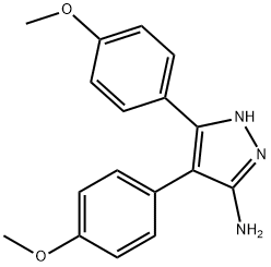 4,5-二(4-甲氧基苯基)-1H-吡唑-3-胺, 802919-05-7, 结构式